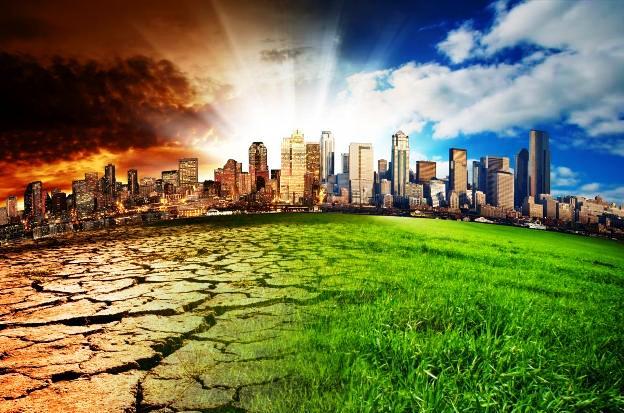 A City Showing Effect Climate Change