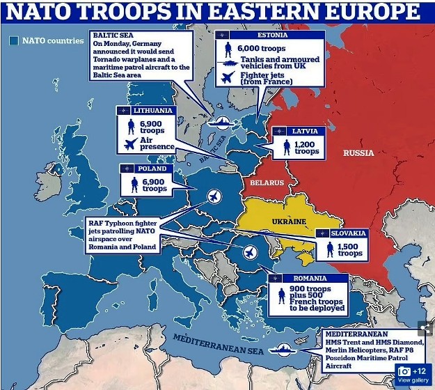 NATO troops in Eastrn Europe
