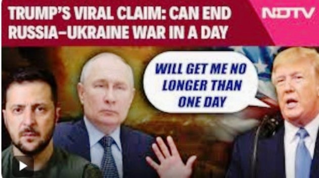 Trump promised to end the war